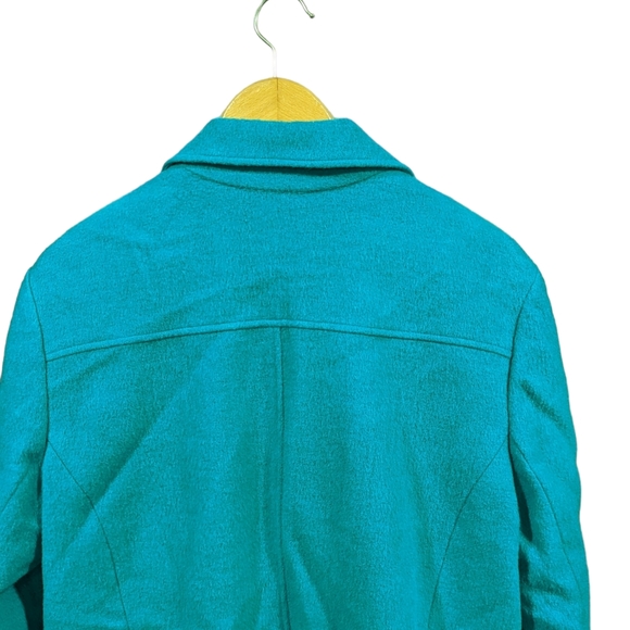 GW Division of Graff Vintage 80's Wool Blend Blazer Size 16 Teal - Picture 2 of 8